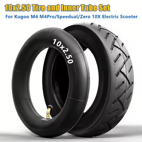 10x2.50 Tire and Inner Tube for Kugoo M4 M4Pro/Zero 10X/Soflow So4 Pro/Nanrobot N6/Yume Y10/Joyor S1