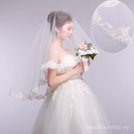 Retro Lace Bridal Veil Short Style European American Wedding Headwear Hair Accessories Single-Layer 