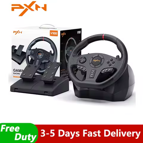 PXN V900 Gaming Steering Wheel Volante PC Racing Wheel 270°/900° Pedals for PC Windows/PS3/PS4/Switc
