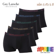 Guy Laroche กางเกงในชาย แพทเทิร์นใหม่ ทรงTrunks สัมผัสนุ่ม กระชับ สวมใส่สบาย แพ็ค 5 ตัว (JUU4503R5)