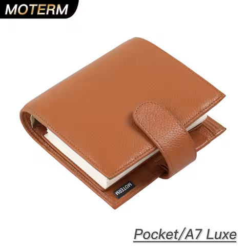 Moterm Luxe 2.0 Series Pocket Size Planner Pebbled Grain Leather A7 Notebook with 30MM Ring Mini Age