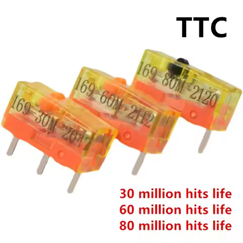 1Pcs New TTC dustproof gold series mouse micro switch 3-pin gold alloy contact 30M 60M 80 million cl