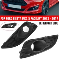 1 Pair Front Bumper Lower Honeycomb Fog Lamp Surround Grille Fog Light Trim Cover for Fiesta Mk7 Facelift 2013-2017