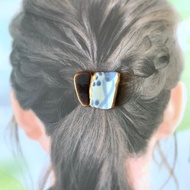 來自海洋的贈禮 海洋陶器 海洋磁磚 金繼 髮飾 髮束 馬尾髮圈 胸針 金色 金 棕色 褐 白 白色 藍色 青