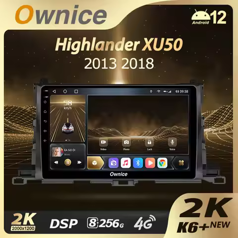 Ownice K6+ 2K 10.36" for Toyota Highlander 3 XU50 2013 - 2018 Car Radio Video Player Navi Stereo GPS