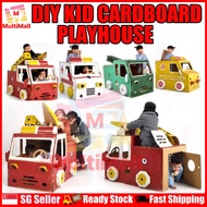 DIY Kid Cardboard Playhouse For Kids Fun| DIY Craft For Kids 3D DIY Kid Playhouse House Art Painting