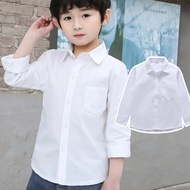 Kemeja Budak Lelaki Boy Shirt Long Sleeve White School Uniform Kids Cotton Shirts baju Kemeja  Kanak