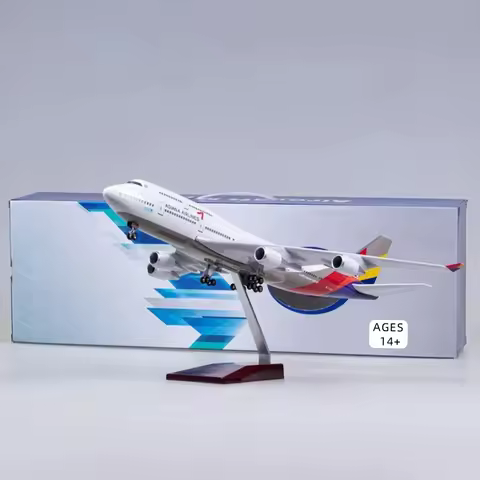 B747 Korean Airplane Model 1/150 scale Airline 747 series Plane Model Light and Wheel Landing Gear P