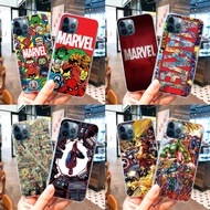 for Samsung A34 A54 M23 M33 M52 A04 TPU transparent soft Case T113 Marvel Avengers Spiderman Iron Man