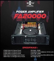 E5313 Power amplifier RDW profesional FA20000 FA 20000 original