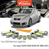 Canbus Car LED Interior Light Bulb Kit 15Pcs For Lexus IS IS250 IS300 IS350 IS220D MK2 2006-2013 Kit