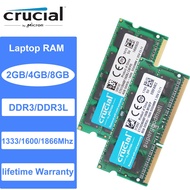 NEW Crucial 4GB 8GB DDR3 1333Mhz 1600Mhz 1866Mhz 204PIN SODIMM Laptop Memory RAM Notebook RAM