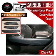 🔥SG SELLER🔥Honda Jazz Fit GE 2008-2014 Door Handle Panel Cover Interior Armrest Carbon Fiber Trim