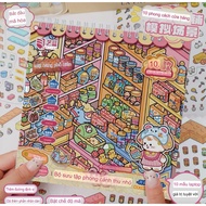 Book 10/20 Landscape Sticker 3D Animal Series PET Sticker Book Landscape 3D Handmade DIY Sticker