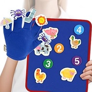 CHEFAN Felt Board for Toddlers, Finger Puppets Includes Itsy Bitsy Spider, 5 Little Ducks & More, Fl