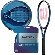 Wilson Ultra 100L v4 Tennis Racquet (4 1/2" Grip) Strung w Ocean Blue Luxilon ALU Power 125 String a