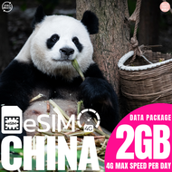 eSIM CHINA อีซิมจีน - ดาต้าแพคเกจท่องเที่ยวจีน 3-30วัน เน็ต5Gเต็มสปีด Unlimited Data Package ซิมจีน 