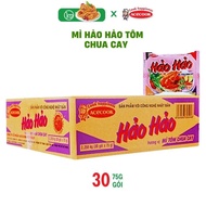 Hao Hao Shrimp Noodles with Spicy and Sour Shrimp Box of 30 packs, Stir-fried Noodles, New Date Hao 