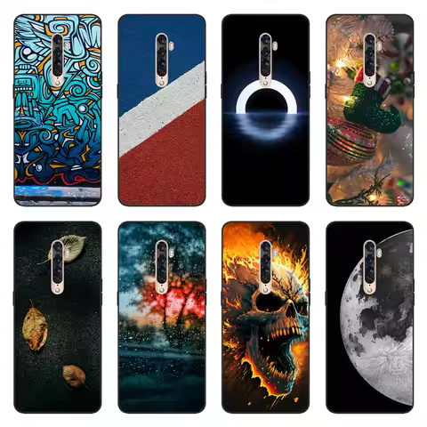 For OPPO Reno2 Reno Phone Cases TPU Black Bumper for OPPO Reno 2 Shell For OPPO Reno Case Soft TPU S