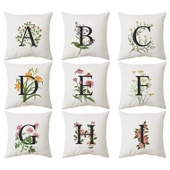 Alphabet Pillow case cotton 40 × 40.60 x 60.70 x 70. Plant Flower Decor sofa pillow cover.Home gifts