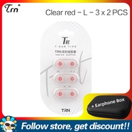 จุกหูฟัง TRN T 3คู่ (6ชิ้น) faaeal PU กล่องใส่หูฟังสี่เหลี่ยมซิลิโคนหูฟังเอียร์บัดสองชั้นโครงสร้างรอ