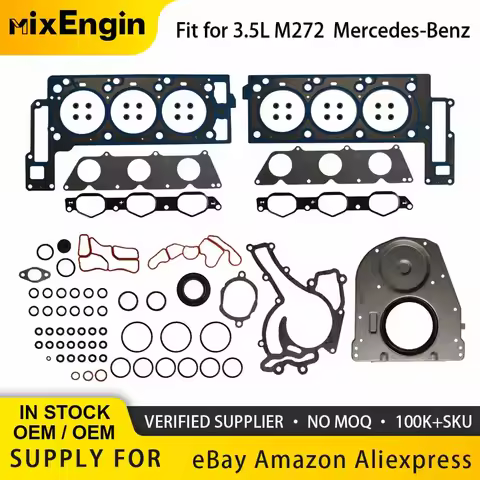 Engine Parts Overhaul Rebuild Cylinder Head Gasket Set Fit 3.5 L M272 For Mercedes-Benz S211 W221 E3
