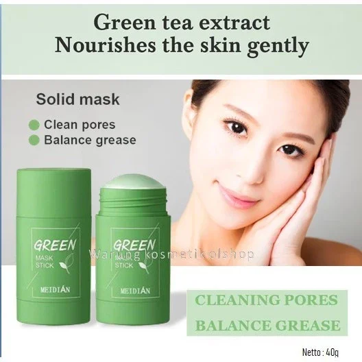 MEIDIAN Green Tea Clay Mask / Masker Wajah Green Mask Stick