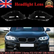 For-BMW F22 M2 2 Series Left & Right Car Headlight Lens Head Light Lamp Shade Shell Cover 2012-2017 
