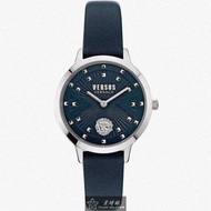 VERSUS VERSACE手錶，編號VV00386，34mm銀錶殼，深黑色錶帶款_廠商直送