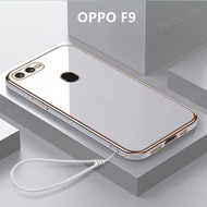 Casing OPPO F9 Case Plating Solid Color Cover Soft TPU Phone Case OPPO F9 Pro