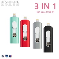 3 IN 1 OTG USB Flash Drive Lightning Type C Pen Drive 256GB 128GB 64GB 32GB USB Stick 3.0 Pendrive f