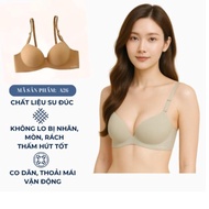 [TipXinh.Bra] (TYPE 1) - AL03 Rimless Molded Bra with Push Up Hands, Soft Latex Bra