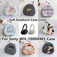 【Fast Shipment】 For Sony WH-1000XM5 Headphone Case  Funny Cartoons Laurel dog for Sony WH-1000XM5 Headset Earpads Storage Bag Casing Box