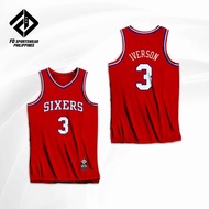 ALLEN IVERSON PHILADELPHIA 76ERS FULL SUBLIMATED JERSEY-11