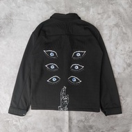1on1 SIX EYES GOJO SATORU Work Jacket Rework Handmade Painted