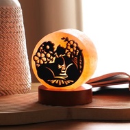 幸福微光 I 小剪影 I 玫瑰款 l 鹽燈 l 貓系列 l 擺飾 夜燈