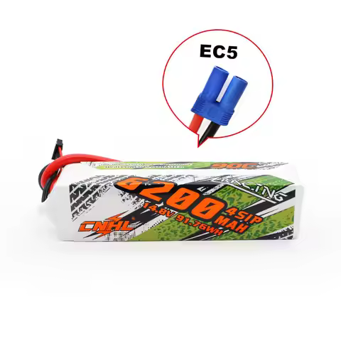 CNHL Racing Series 6200mAh 14.8V 4S Lipo Battery 90C with EC5 Plug For RC Car Airplane Boat