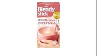 (訂購) 日本製造 AGF Blendy 即沖低咖啡因 咖啡歐蕾棒 6條 (6 盒裝)