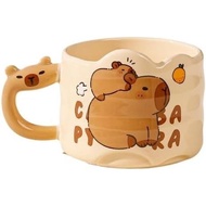 Capybara Mug 10oz Cute Coffee Cup Set with Spoon Funny Gift for Friends Colleagues Kids (Birthday/ho