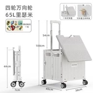 便攜摺疊購物車買餸車小拉車萬向輪塑膠拉桿車小推車