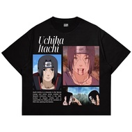 Psycho Crucify "Itachi Uchiha" Oversized Streetwear T-Shirt | Black Black | Uchiha Itachi t-shirt | 