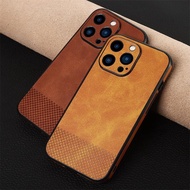 Luxury Cowhide Genuine Leather Phone Case For iphone 13 Pro Max 12 11 14 15 Pro Max XR XS MAX 7Plus Shockproof Cover Full Protective