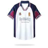 1999 West Ham Away Vintage Jersey S-XXL Short Sleeve Quick Dry Sports Football Shirt AAA