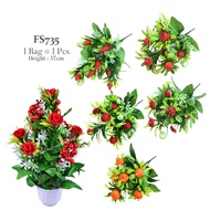 OFFER FLOWER**Artificial flowers/Bunga dan buah tiruan / Hiasan pasu/Hand bouquet/fs735 - A/B/C/D/E