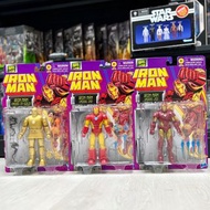 全新現貨 Hasbro Marvel Legends Retro Iron Man (Model 01 - Gold, Model 9, Model 20) 6 Inch Action Figure
