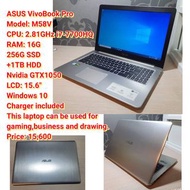 ASUS VivoBook ProModel: M58VCPU: 2.81GHz i7-7700HQ