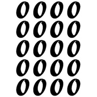 2 INCHES STICKER NUMBER - STYLE 3 (A4 SIZE) FOR BALLOON PLATE NUMBER BOBO BALLOON TRANSPARENT