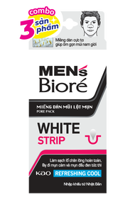Combo 3 hộp miếng dán lột mụn mũi nam Bioré
