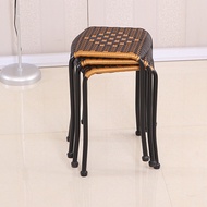 Weaving rattan stool rattan chair back chair plastic chair outdoor children s chair home single dini