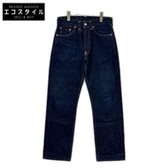 Levi's 1937 復刻版 501XXC 靛藍色，紐扣後背 555，大 E，後腰收緊，紐瓦克門襟，直筒牛仔褲，腰圍 32 英寸，褲長 36 英寸 [二手]